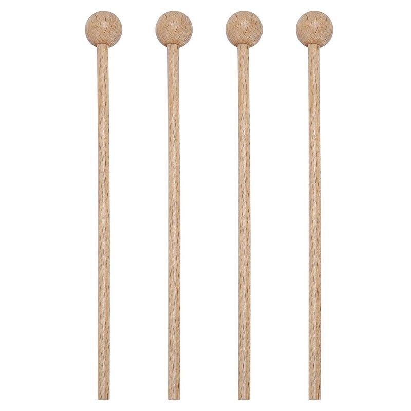 MGTECH Wood Mallets Percussion Sticks for Glockenspiel,Xylophone,Chime,Bell,Woodblock,8 Inch - Image 1